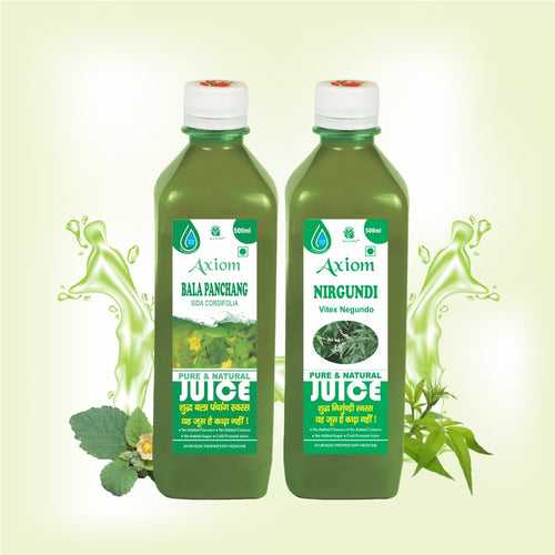 Axiom Typhoid Fever Combo of Bala Juice 500ml + Nirgundi Juice 500ml