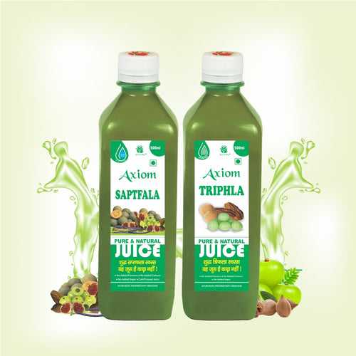 Axiom Constipation Combo of Triphla Juice 500ml + Saptfala 500ml