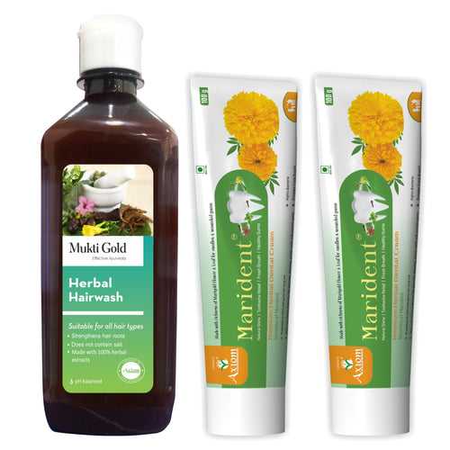 Herbal Hairwash (Fliptop )400ml + Marident pack of 2
