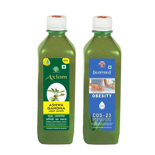 Axiom Fat go (3) Pack of COD 23 1 ltr + Ashwagandha Leaf Juice 160ml I 100% Natural WHO-GLP,GMP,ISO Certified Product