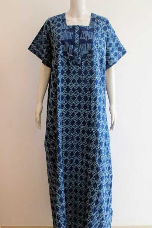 Pure Cotton Maxi Night Dress with Pocket  | XXL