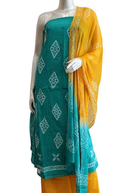 Pure Cotton Churidar Material with Chiffon Dupatta