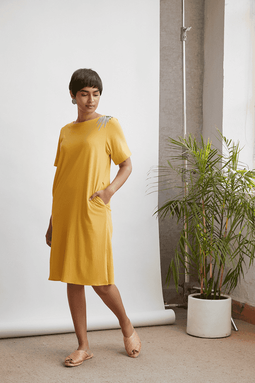 The Tropical organic cotton knit dress