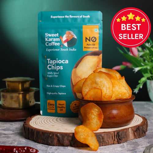 Kerala Tapioca (Kappa) Chips (pack of 2x65g)
