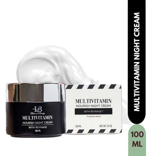 Multivitamin Nourish Night Cream by House Of Beauty with Revinage, Pro Vitamins for Dry Skin, Ageing Skin, Winkles and Fine Lines, Combination, Dry, Normal Skin Types (100 ML)