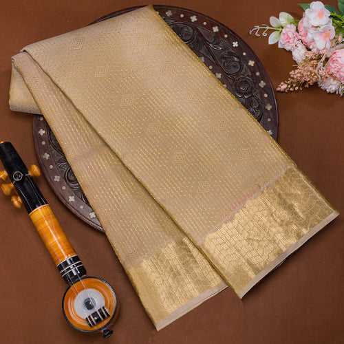 Beige Handloom Silk Saree