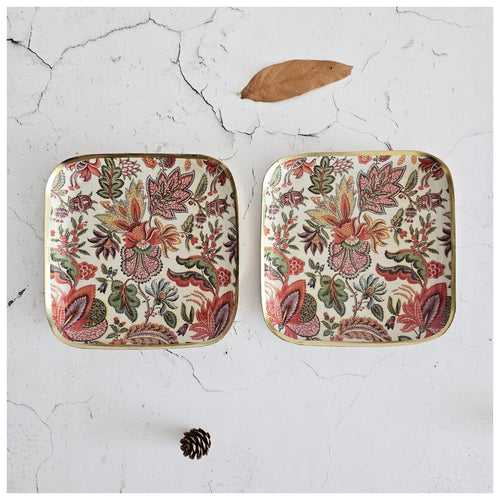 Metal Square Platter Set of 2 - Kalam