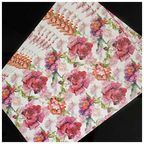 WIPE CLEAN TABLEMATS/PLACEMATS - COUNTRY ROSE