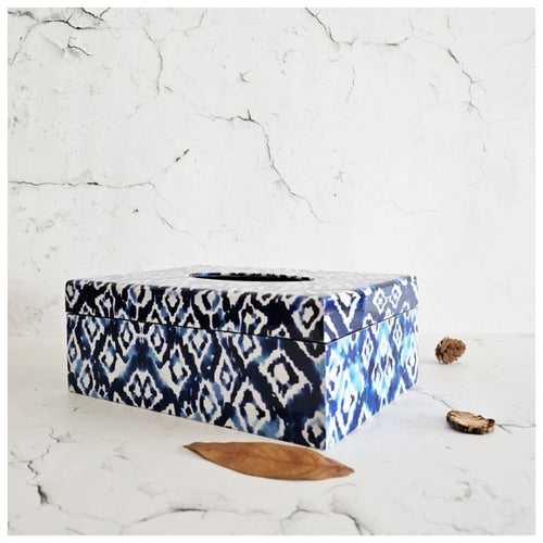 Tissue Box - Ikat Shibori