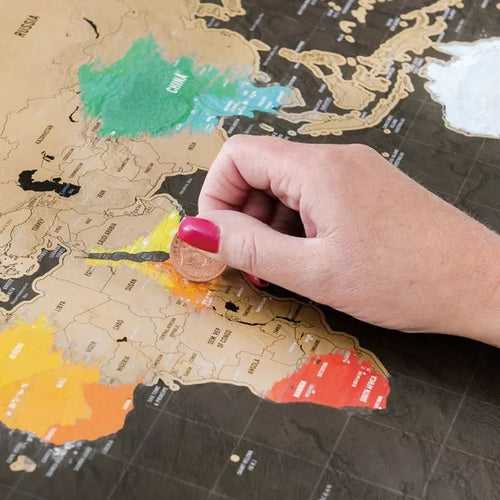 Scratch off World Map Wall Decal