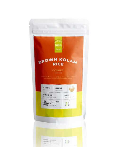 Gokheti Organic Brown Kolam Rice 1kg