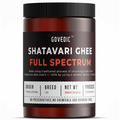 Shatavari A2 Ghee | Full Spectrum | Amber Glass Bottle - Govedic