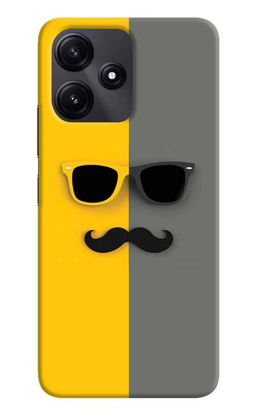 Sunglasses with Mustache Poco M6 Pro 5G Back Cover