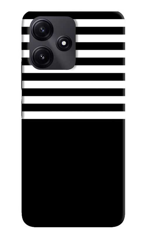 Black and White Print Poco M6 Pro 5G Back Cover