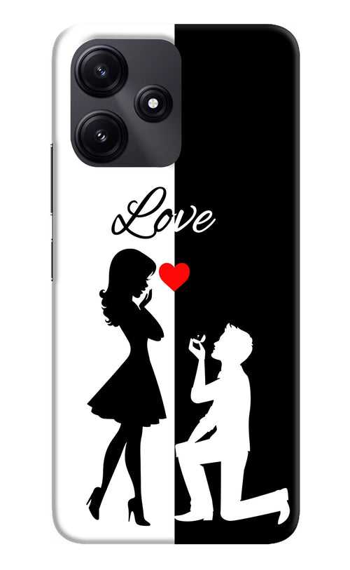 Love Propose Black And White Poco M6 Pro 5G Back Cover