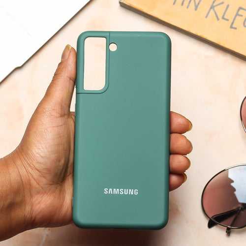 Green Original Silicone case for Samsung S21 FE