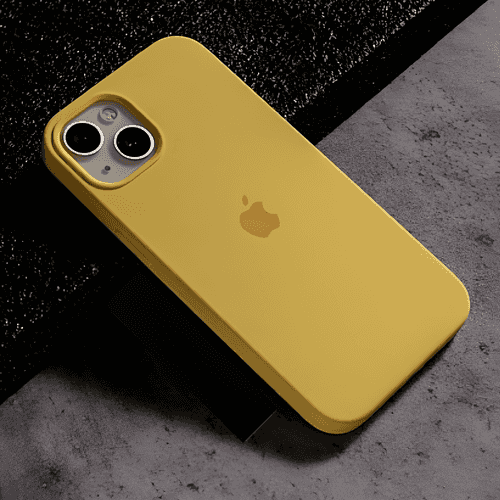 Yellow Original Silicone case for Apple iphone 14