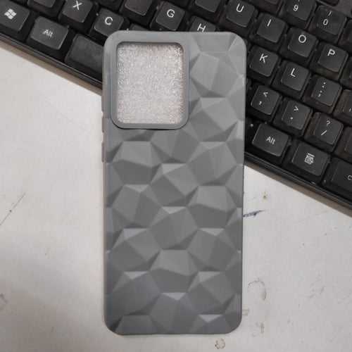 Grey Square Diamond Silicone case for Motorola Edge 40