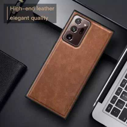 Puloka Brown Leather Case for Samsung Note 20 Ultra