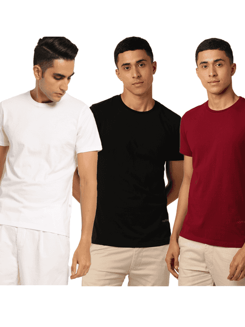 Sanguine Combo Crew Neck T-Shirts (Pack of 3)