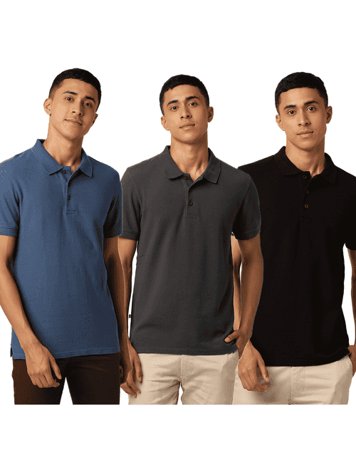 Regal Combo Polo Neck T-shirts (Pack of 3)