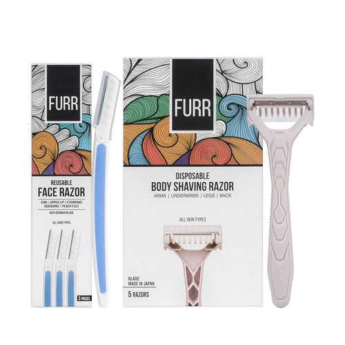 Disposable Body Razor & Reusable Face Razor