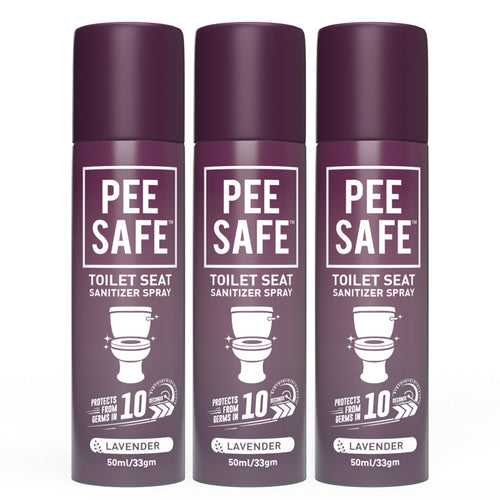 Toilet Seat Sanitizer Spray (Lavender) - 50 ml (Pack of 3)