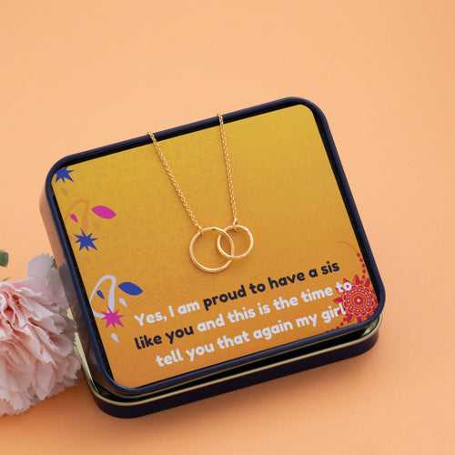 Proud to have a Sister like You Statement Necklace - Rakshabandhan Gift