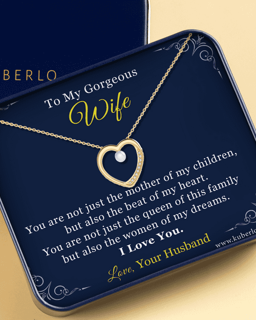My Dear Wife - Mother of my Children Gift Statement Necklace. V2