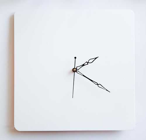 White 12 inch DIY Square Clock