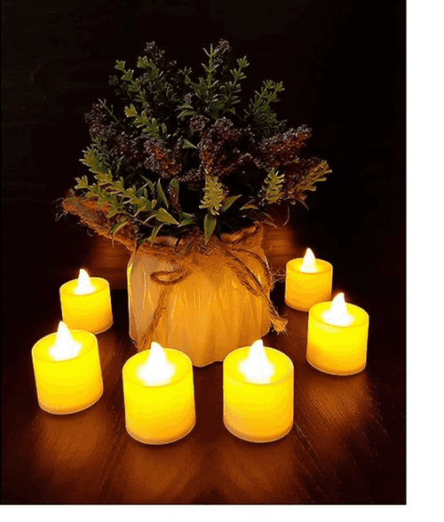 Flameless & Smokeless Flickering Electric LED Tea Light Candles