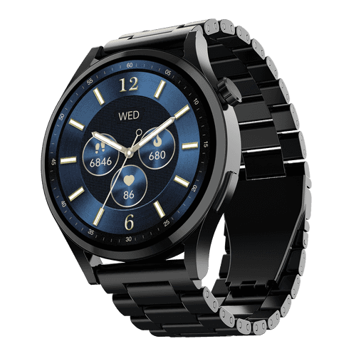 boAt Lunar Embrace | Smartwatch with 1.51" (3.83 cms) round AMOLED Display, Functional Crown, 100+ Sports Modes, IP68 rating