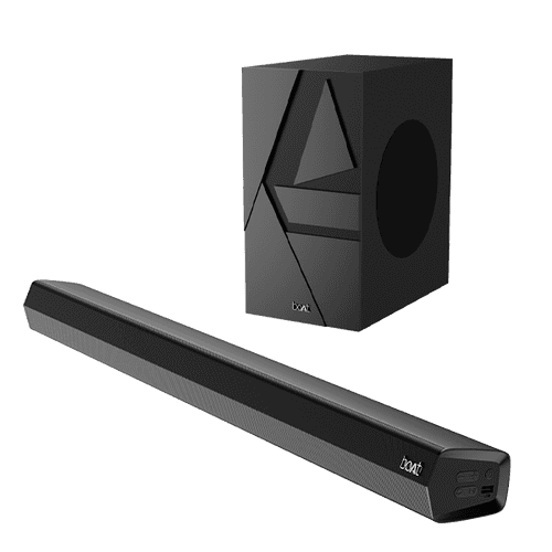 boAt Aavante Bar Thump | 200W RMS boAt Signature Sound, 2.1 Channel Soundbar with Wired Subwoofer, Entertainment EQ Modes, Bluetooth v5.3, USB, AUX, HDMI (ARC)