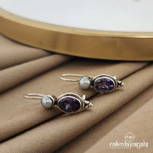 Oval Amethyst Hangings (H1851)