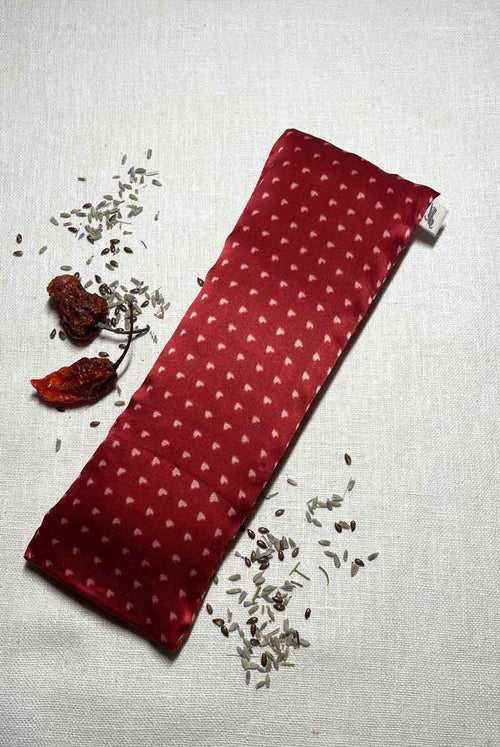 Lavender Eye Pillow Yoga Meditation Silk I Nidra Hearts