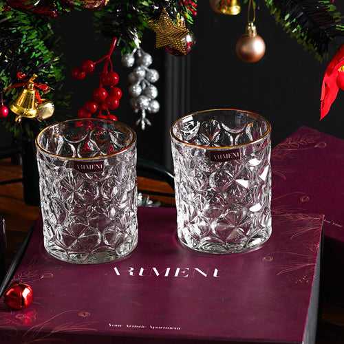 Gilded Bubble Symphony Whiskey Glasses Gift Box (Set of 4)