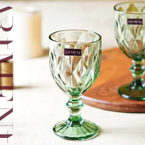 Checked Chalice Wine Goblets