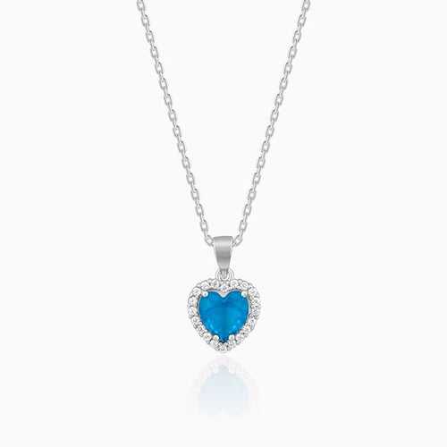 Silver Titanic Heart Of The Ocean Pendant With Link Chain