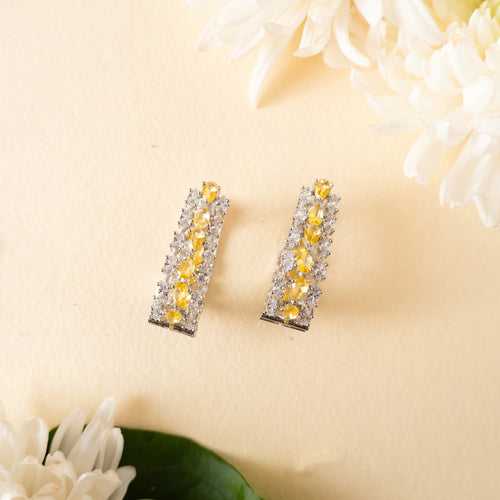 Jhalak Topaz Diamond Studs