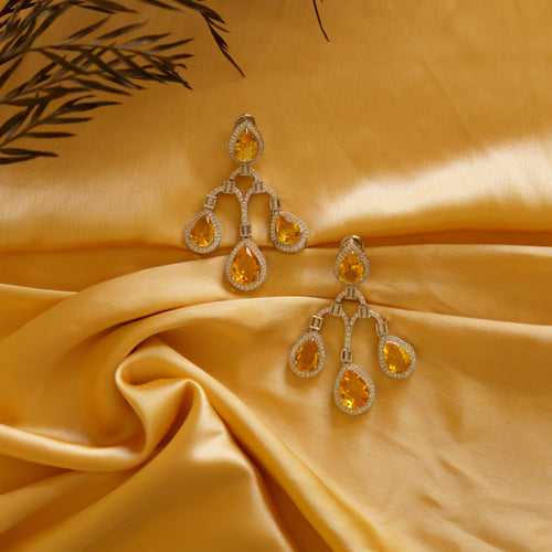 Elizabeth Golden Topaz Diamond Earrings