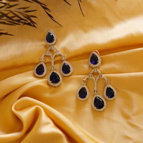 Elizabeth Sapphire Diamond Earrings