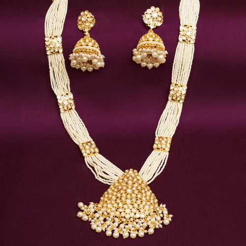 Hasmeen Gold Long  Kundan Set