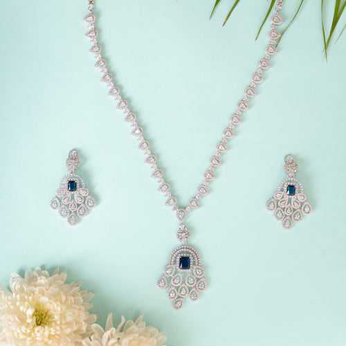 Julie Sapphire Diamond Necklace Set