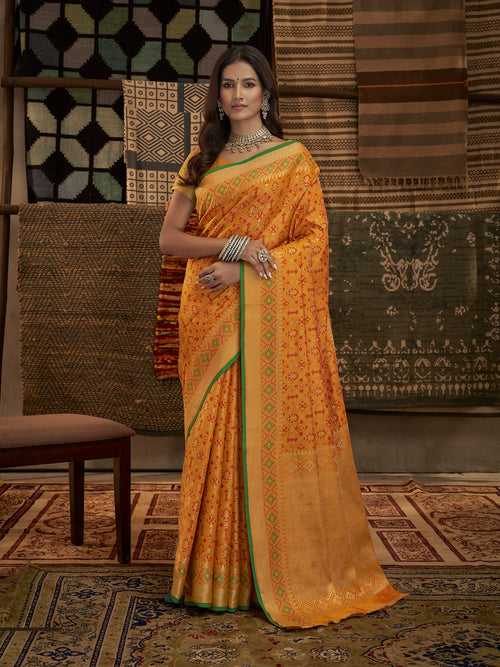 Yellow Color Patola Silk Saree -Deepaali  Collection YF30083