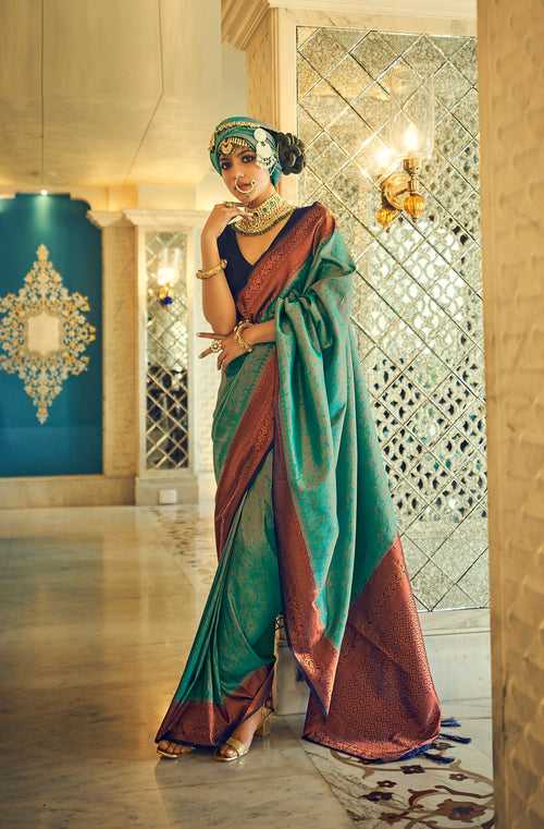 Blue Color Soft Silk With Chaap Dying Saree -Deepaali  Collection YF30010