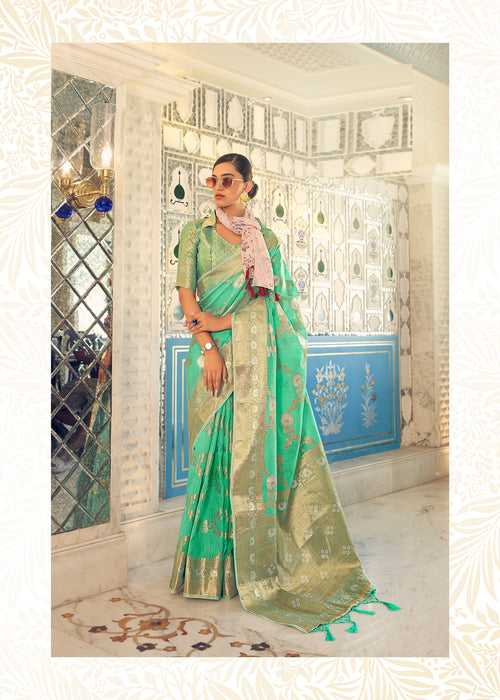 Green Color Linen Weaving Saree -Anantaa Collection YF30199