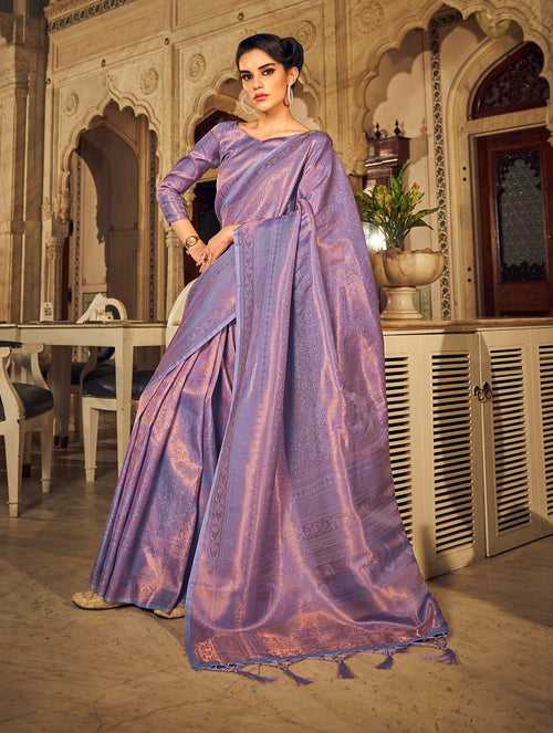 Copper Lilac Color Copper Kanchivaram Silk Saree -Anantaa Collection YF30191