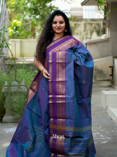 Blue & Purple - Chettinad Cotton Saree