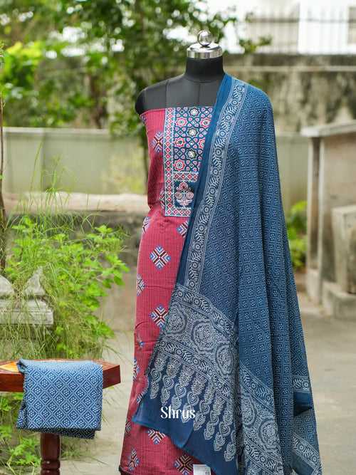 Red & Blue - Ajrakh Salwar