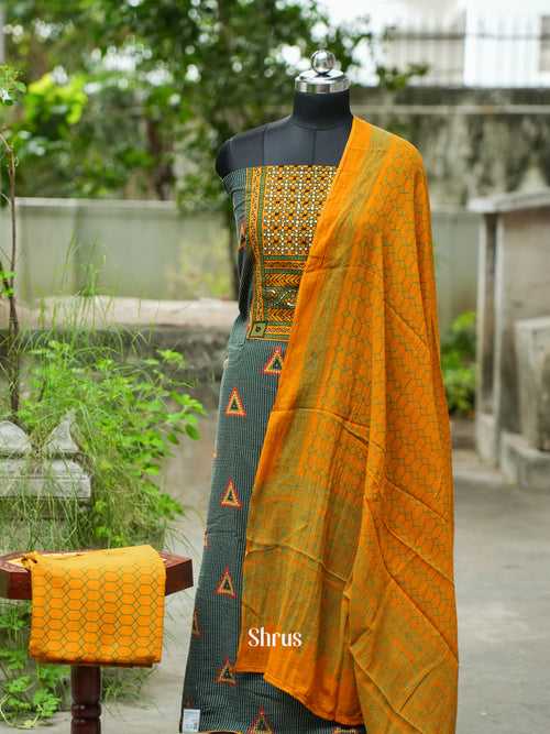 Green & Mustard - Ajrakh Salwar